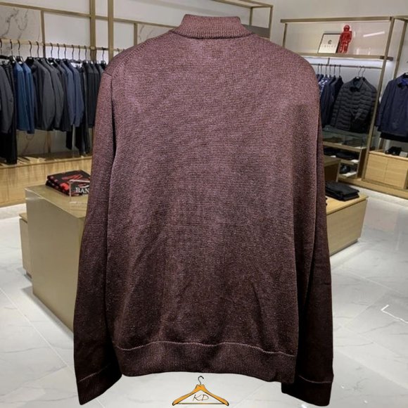Brooks Brothers Sweater - XL, 1/4 Zip Neck, Brown, Merino Wool, EUC - Picture 3 of 6